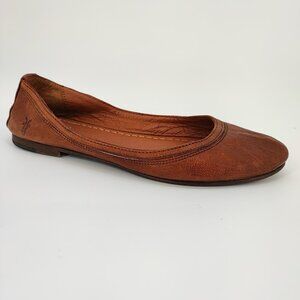 Frye Carson Women's Size 7.5B US Leather Brown Ballet Flats Casual 4003